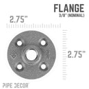 3/8 in. Black Floor Flange