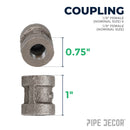 1/8 in. Black Coupling