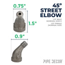 1/8 in. Black 45 Degree Street Elbow