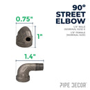 1/8 in. Black 90 Degree Street Elbow