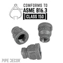 3/8 in. x 1/8 in. Black Reducing Coupling by PIPE DECOR