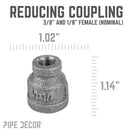 3/8 in. x 1/8 in. Black Reducing Coupling