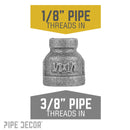 3/8 in. x 1/8 in. Black Reducing Coupling