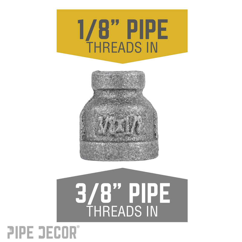 3/8 in. x 1/8 in. Black Reducing Coupling