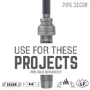 3/8 in. x 1/8 in. Black Reducing Coupling by PIPE DECOR