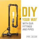 1 1/2 in. x 1 1/2 in. x 3/4 in. Black Reducing Tee by PIPE DECOR