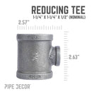1 1/4 in. x 1 1/4 in. x 1/2 in. Black Reducing Tee