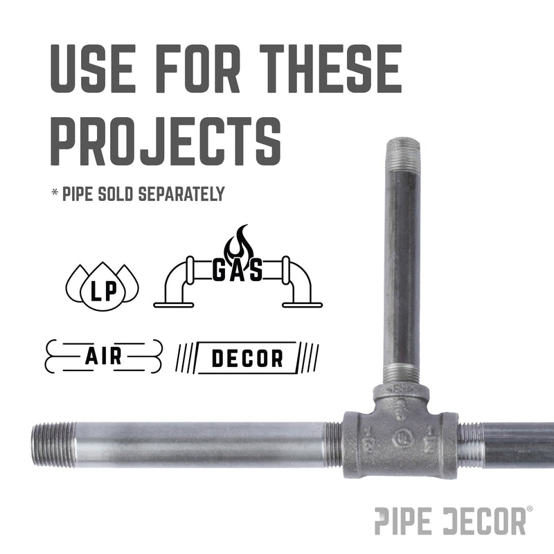 1/2 in. x 1/2 in. x 3/8 in. Black Reducing Tee