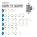 1 in. x 3/4 in. x 1/2 in. Black Reducing Tee