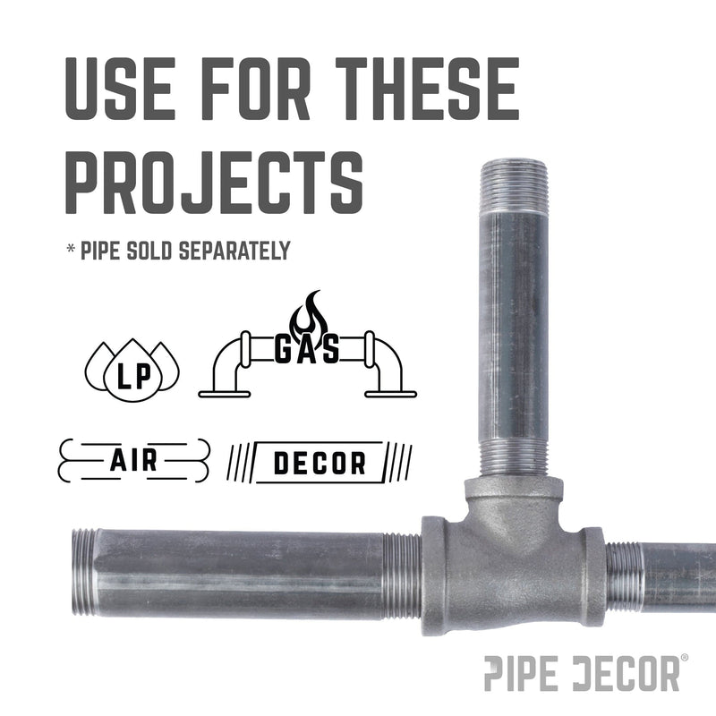 2 in. x 1 1/2 in. x 2 in. Black Reducing Tee