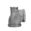 2 in. x 1 in. x 2 in. Black Reducing Tee by PIPE DECOR