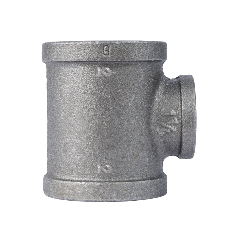 2 in. x 2 in. x 1 1/4 in. Black Reducing Tee