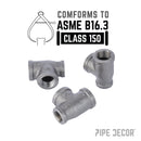 3/4 in. x 1/2 in. x 3/4 in. Black Reducing Tee