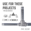 3/4 in. x 1/2 in. x 3/4 in. Black Reducing Tee