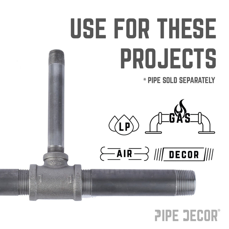 3/4 in. x 3/4 in. x 3/8 in. Black Reducing Tee