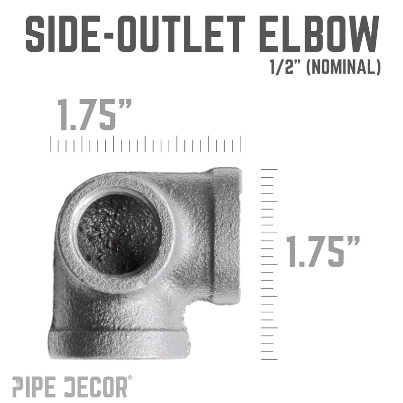 1/2 in. Black Side Outlet Elbow