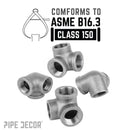 1/2 in. Black Side Outlet Elbow by PIPE DECOR