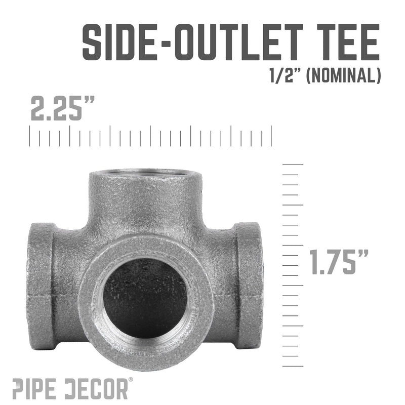 1/2 in. Black Side Outlet Tee, photo 2 of 8
