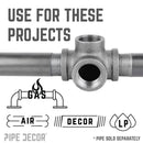 1/2 in. Black Side Outlet Tee by PIPE DECOR