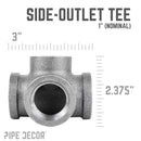 1 in. Black Side Outlet Tee