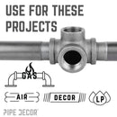 3/4 in. Black Side Outlet Tee by PIPE DECOR