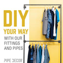 3/4 in. Black Side Outlet Tee by PIPE DECOR