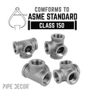 3/8 in. Black Side Outlet Tee by PIPE DECOR