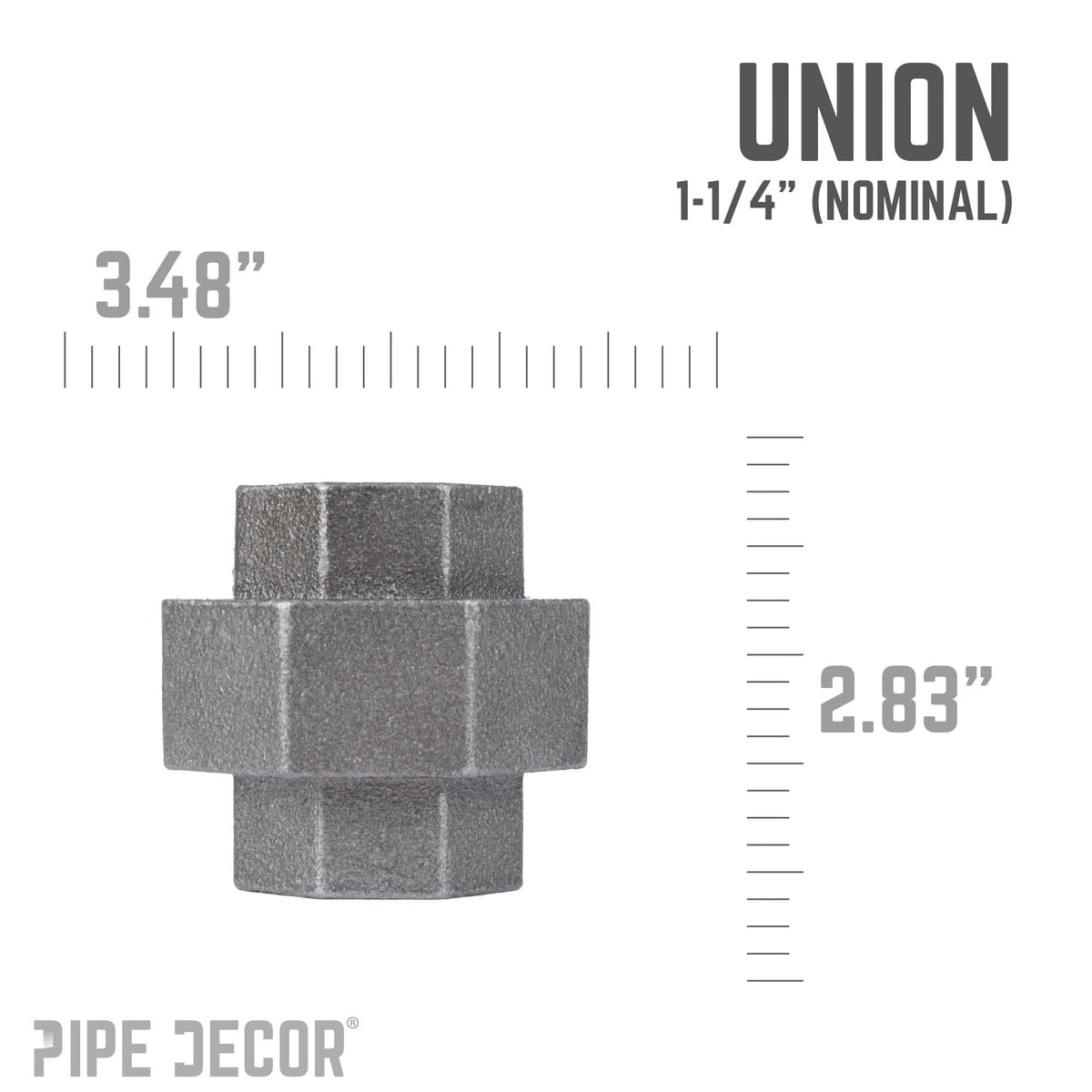 1 1/4 in. Black Union, photo 2 of 7
