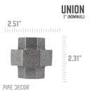 1 in. Black Union by PIPE DECOR