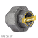 1 in. Black Union by PIPE DECOR