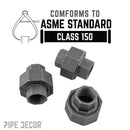 3/8 in. Black Union by PIPE DECOR