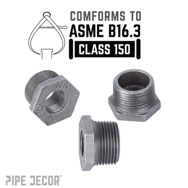 1 1/2 in. x 1/2 in. Black Bushing