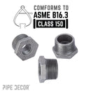 1 1/2 in. x 3/4 in. Black Bushing by PIPE DECOR