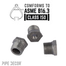 1/2 in. x 1/8 in. Black Bushing by PIPE DECOR