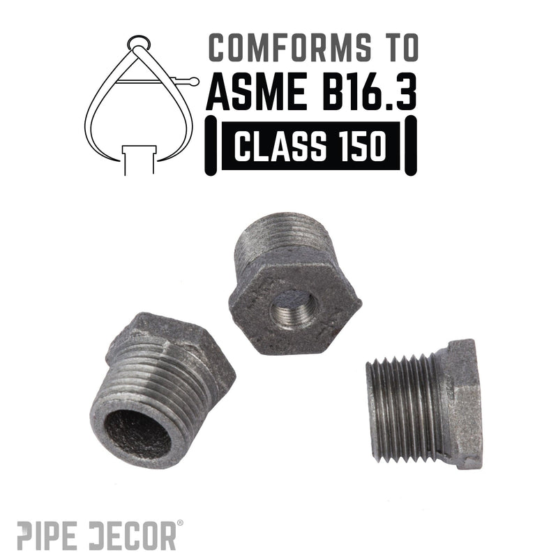 1/2 in. x 1/8 in. Black Bushing