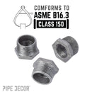 1 in. x 3/4 in. Black Bushing by PIPE DECOR