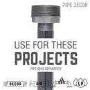 1 in. x 3/4 in. Black Bushing by PIPE DECOR