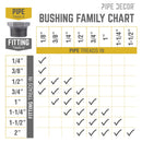 1 in. x 3/4 in. Black Bushing