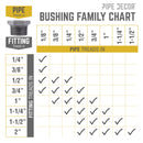 1 in. x 3/8 in. Black Bushing