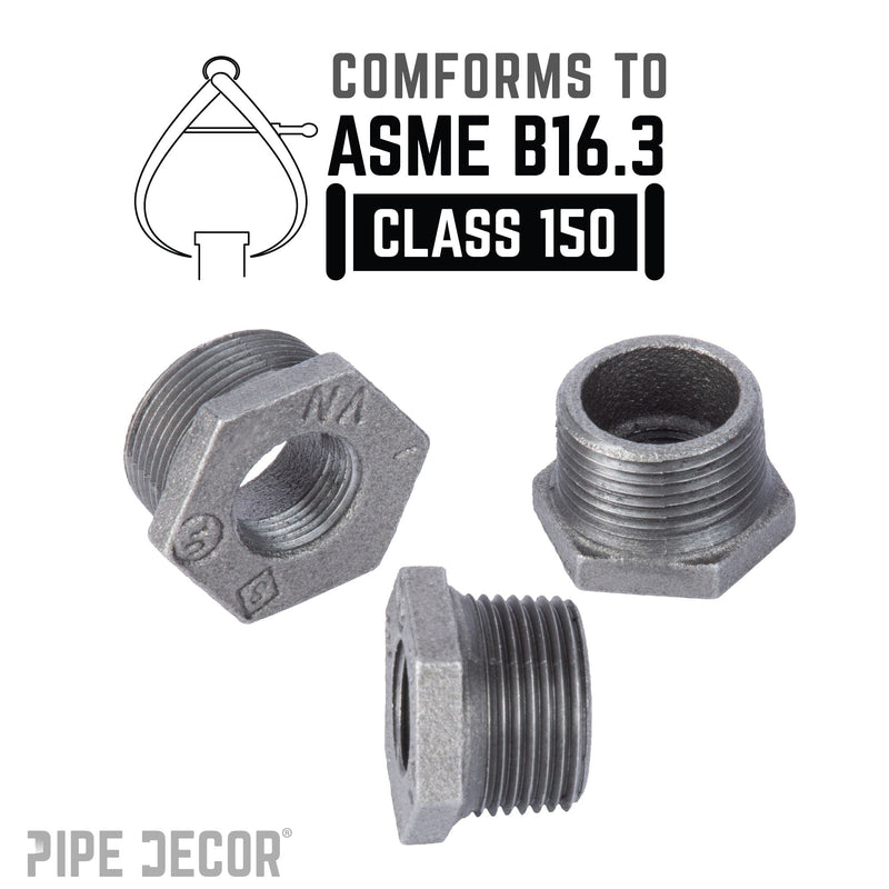 2 in. x 1 1/2 in. Black Bushing