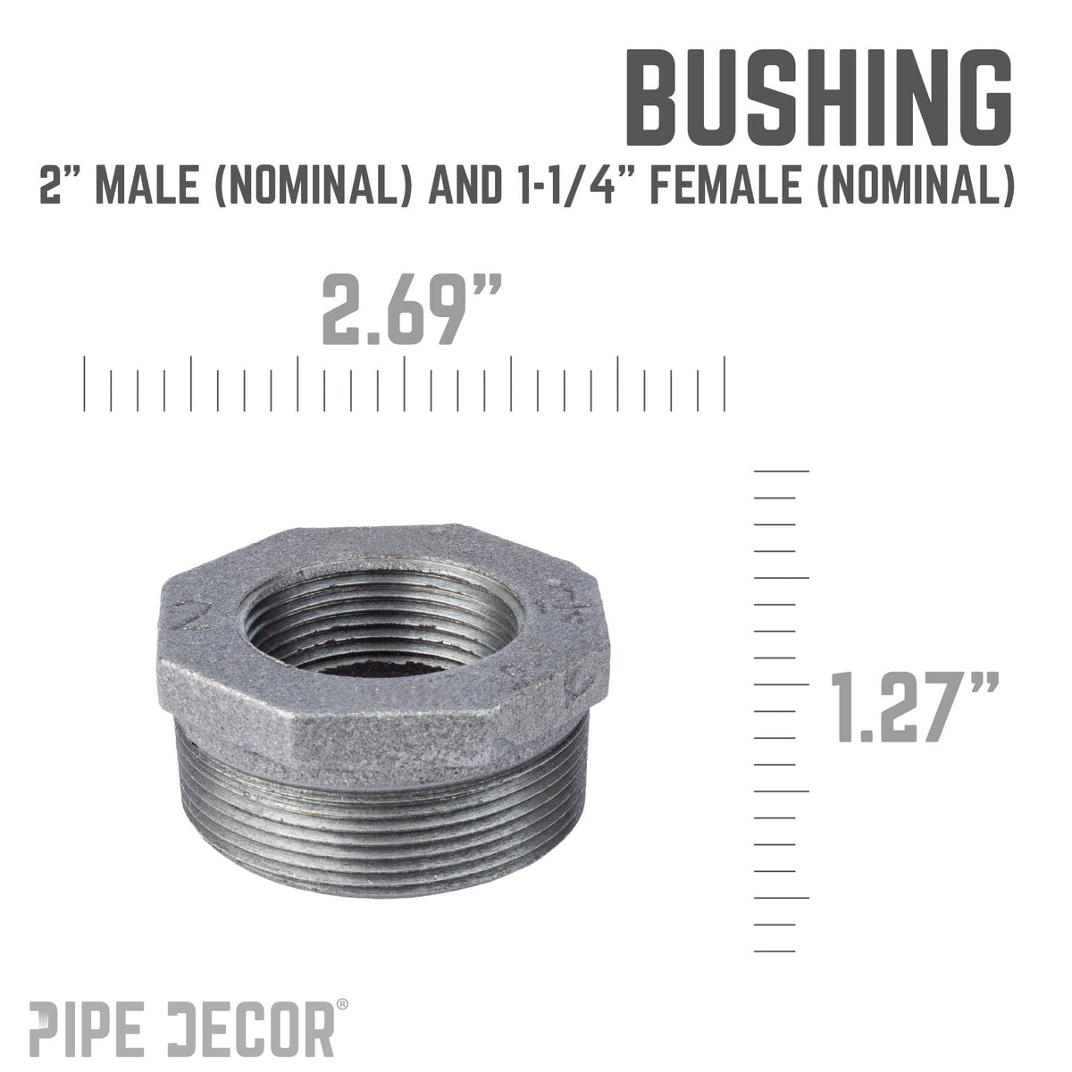2 in. x 1 1/4 in. Black Bushing, photo 3 of 8