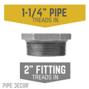 2 in. x 1 1/4 in. Black Bushing