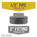 2 in. x 1/2 in. Black Bushing