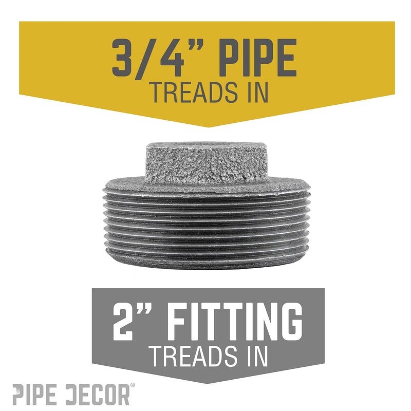 2 in. x 3/4 in. Black Bushing