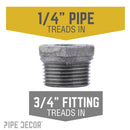 3/4 in. x 1/4 in. Black Bushing