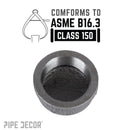 1 1/2 in. Black Cap by PIPE DECOR