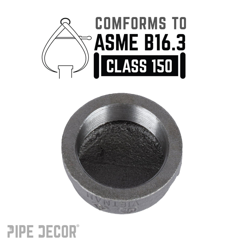 1 1/2 in. Black Cap