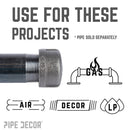 1 1/4 in. Black Cap by PIPE DECOR
