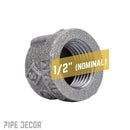 1/2 in. Black Cap by PIPE DECOR