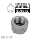 1/2 in. Black Cap by PIPE DECOR